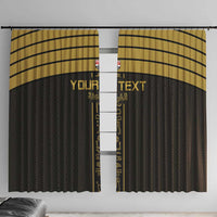 Custom Egypt Football Window Curtain Yalla Yalla Pharaohs - Black Ver