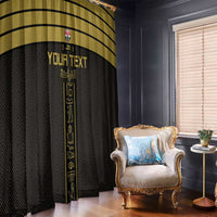 Custom Egypt Football Window Curtain Yalla Yalla Pharaohs - Black Ver