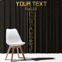 Custom Egypt Football Window Curtain Yalla Yalla Pharaohs - Black Ver