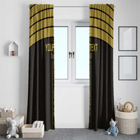 Custom Egypt Football Window Curtain Yalla Yalla Pharaohs - Black Ver