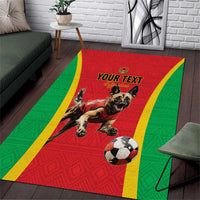 Custom Guinea-Bissau Football Area Rug Vamos Djurtus