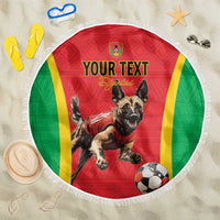 Custom Guinea-Bissau Football Beach Blanket Vamos Djurtus