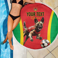 Custom Guinea-Bissau Football Beach Blanket Vamos Djurtus