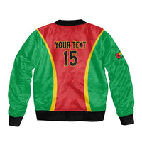 Custom Guinea-Bissau Football Bomber Jacket Vamos Djurtus