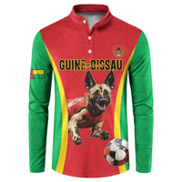 Custom Guinea-Bissau Football Button Sweatshirt Vamos Djurtus