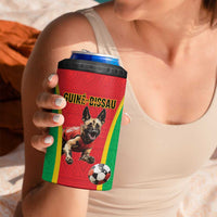 Custom Guinea-Bissau Football 4 in 1 Can Cooler Tumbler Vamos Djurtus
