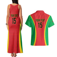 Custom Guinea-Bissau Football Couples Matching Tank Maxi Dress and Hawaiian Shirt Vamos Djurtus