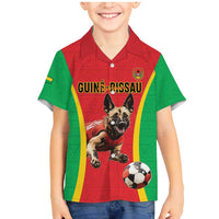 Custom Guinea-Bissau Football Family Matching Mermaid Dress and Hawaiian Shirt Vamos Djurtus