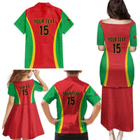 Custom Guinea-Bissau Football Family Matching Puletasi and Hawaiian Shirt Vamos Djurtus