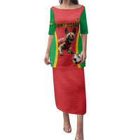 Custom Guinea-Bissau Football Family Matching Puletasi and Hawaiian Shirt Vamos Djurtus