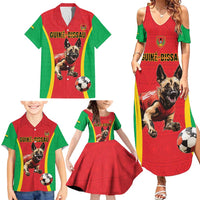 Custom Guinea-Bissau Football Family Matching Summer Maxi Dress and Hawaiian Shirt Vamos Djurtus