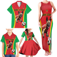 Custom Guinea-Bissau Football Family Matching Tank Maxi Dress and Hawaiian Shirt Vamos Djurtus