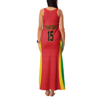 Custom Guinea-Bissau Football Family Matching Tank Maxi Dress and Hawaiian Shirt Vamos Djurtus