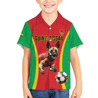 Custom Guinea-Bissau Football Kid Hawaiian Shirt Vamos Djurtus