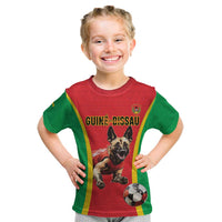 Custom Guinea-Bissau Football Kid T Shirt Vamos Djurtus
