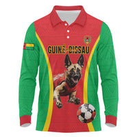 Custom Guinea-Bissau Football Long Sleeve Polo Shirt Vamos Djurtus