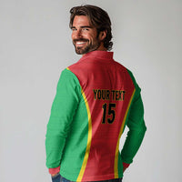 Custom Guinea-Bissau Football Long Sleeve Polo Shirt Vamos Djurtus