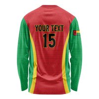 Custom Guinea-Bissau Football Long Sleeve Shirt Vamos Djurtus
