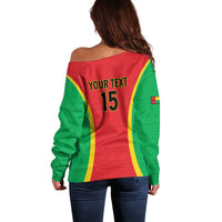 Custom Guinea-Bissau Football Off Shoulder Sweater Vamos Djurtus