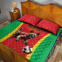 Custom Guinea-Bissau Football Quilt Bed Set Vamos Djurtus