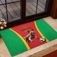 Custom Guinea-Bissau Football Rubber Doormat Vamos Djurtus