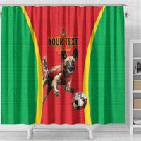 Custom Guinea-Bissau Football Shower Curtain Vamos Djurtus