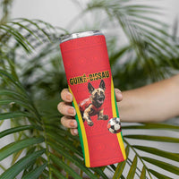 Custom Guinea-Bissau Football Skinny Tumbler Vamos Djurtus