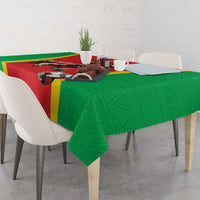 Custom Guinea-Bissau Football Tablecloth Vamos Djurtus