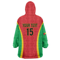 Custom Guinea-Bissau Football Wearable Blanket Hoodie Vamos Djurtus