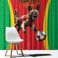 Custom Guinea-Bissau Football Window Curtain Vamos Djurtus