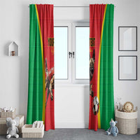 Custom Guinea-Bissau Football Window Curtain Vamos Djurtus