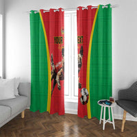Custom Guinea-Bissau Football Window Curtain Vamos Djurtus