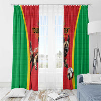 Custom Guinea-Bissau Football Window Curtain Vamos Djurtus