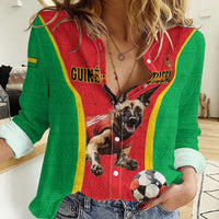 Custom Guinea-Bissau Football Women Casual Shirt Vamos Djurtus