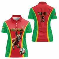 Custom Guinea-Bissau Football Women Polo Shirt Vamos Djurtus