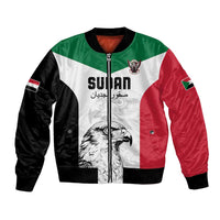Custom Sudan Football Bomber Jacket Yalla Falcons of Jediane