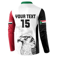 Custom Sudan Football Button Sweatshirt Yalla Falcons of Jediane