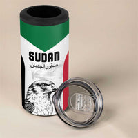Custom Sudan Football 4 in 1 Can Cooler Tumbler Yalla Falcons of Jediane