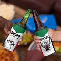 Custom Sudan Football 4 in 1 Can Cooler Tumbler Yalla Falcons of Jediane