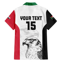 Custom Sudan Football Family Matching Long Sleeve Bodycon Dress and Hawaiian Shirt Yalla Falcons of Jediane