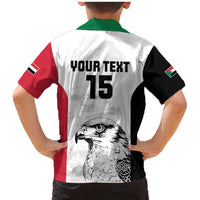 Custom Sudan Football Family Matching Mermaid Dress and Hawaiian Shirt Yalla Falcons of Jediane