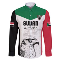 Custom Sudan Football Family Matching Puletasi and Hawaiian Shirt Yalla Falcons of Jediane