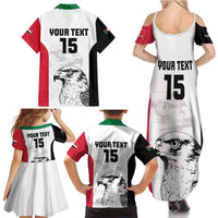 Custom Sudan Football Family Matching Summer Maxi Dress and Hawaiian Shirt Yalla Falcons of Jediane