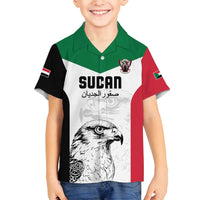 Custom Sudan Football Family Matching Tank Maxi Dress and Hawaiian Shirt Yalla Falcons of Jediane