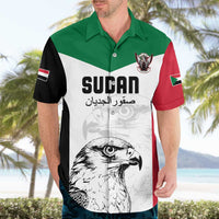 Custom Sudan Football Hawaiian Shirt Yalla Falcons of Jediane