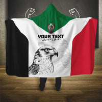 Custom Sudan Football Hooded Blanket Yalla Falcons of Jediane