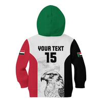 Custom Sudan Football Kid Hoodie Yalla Falcons of Jediane