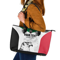 Custom Sudan Football Leather Tote Bag Yalla Falcons of Jediane