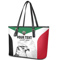 Custom Sudan Football Leather Tote Bag Yalla Falcons of Jediane