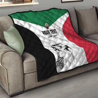 Custom Sudan Football Quilt Yalla Falcons of Jediane